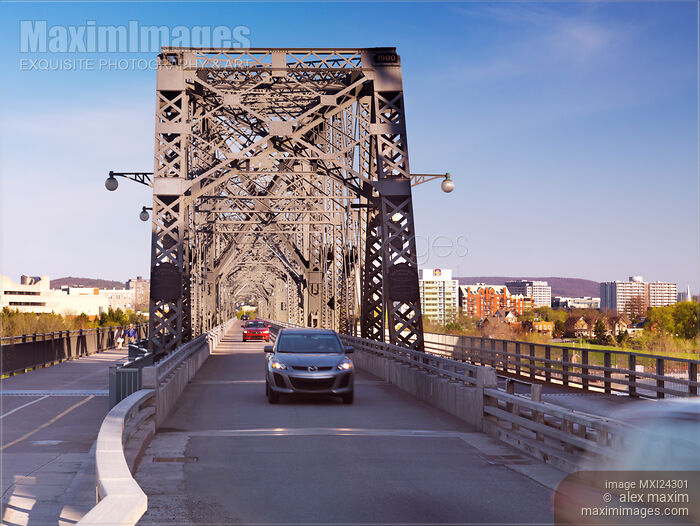 Stock photo of Cars on The Royal Alexandra Interprovincial Bridge Buy commercial use license at MaximImages