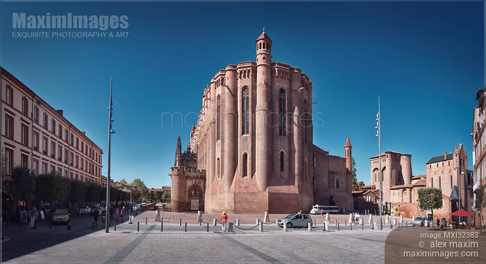 Cathedral Basilica of Saint Cecilia in panoramic city scenery Albi commune Southern France Cathédrale Sainte-Cécile Stock photo of Cathedral Basilica of Saint Cecilia in panoramic city scenery Albi commune Southern France Cathédrale Sainte-Cécile Buy commercial use license at MaximImages