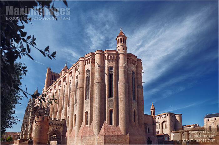 Cathedral Basilica of Saint Cecilia town of Albi Southern France artistic daytime scenery Sainte-Cécile d'Albi Stock photo of Cathedral Basilica of Saint Cecilia town of Albi Southern France artistic daytime scenery Sainte-Cécile d'Albi Buy commercial use license at MaximImages