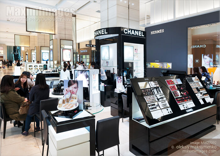 Chanel makeup store display Stock photo of Chanel makeup store display Buy commercial use license at MaximImages