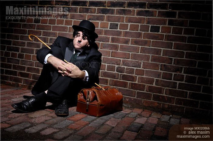 Stock photo of Charlie Chaplin Buy commercial use license at MaximImages