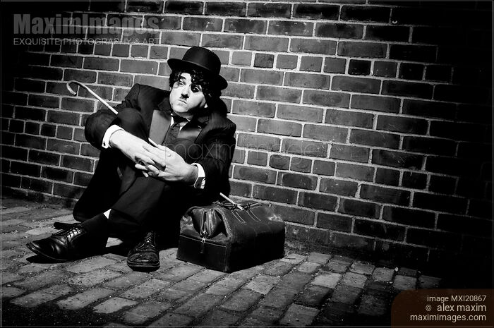 Stock photo of Charlie Chaplin Buy commercial use license at MaximImages
