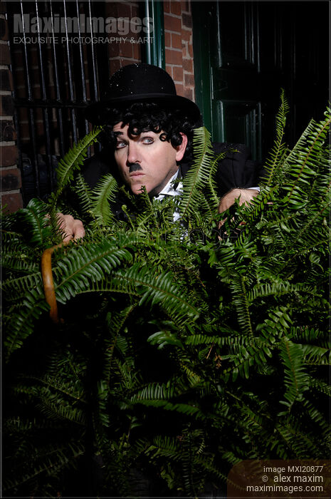 Stock photo of Charlie Chaplin Private Detective Buy commercial use license at MaximImages