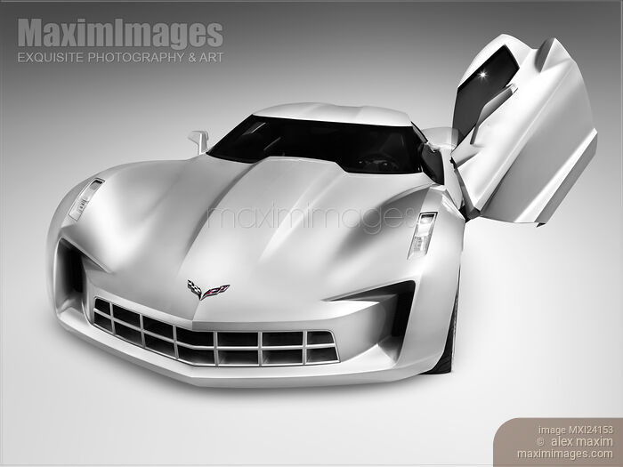 Chevrolet Corvette Stingray concept sports car Stock photo of Chevrolet Corvette Stingray concept sports car Buy commercial use license at MaximImages