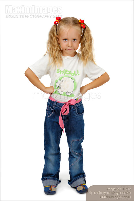 Stock photo of Child with stern bossy expression Buy commercial use license at MaximImages