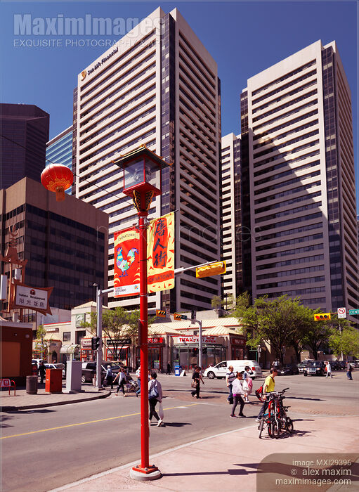 Stock photo of Chinatown in Calgary city downtown Buy commercial use license at MaximImages