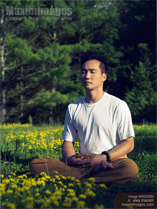 Stock photo of Chinese Buddhist meditation Buy commercial use license at MaximImages