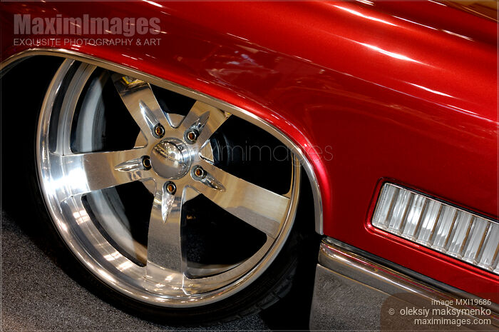 Stock photo of Chromed Car Wheel Buy commercial use license at MaximImages