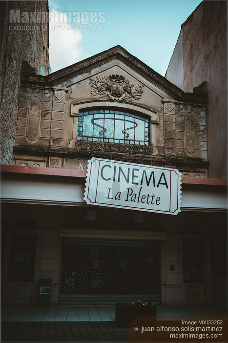 Stock photo of Cinema La Palette old French cinema building Buy commercial use license at MaximImages