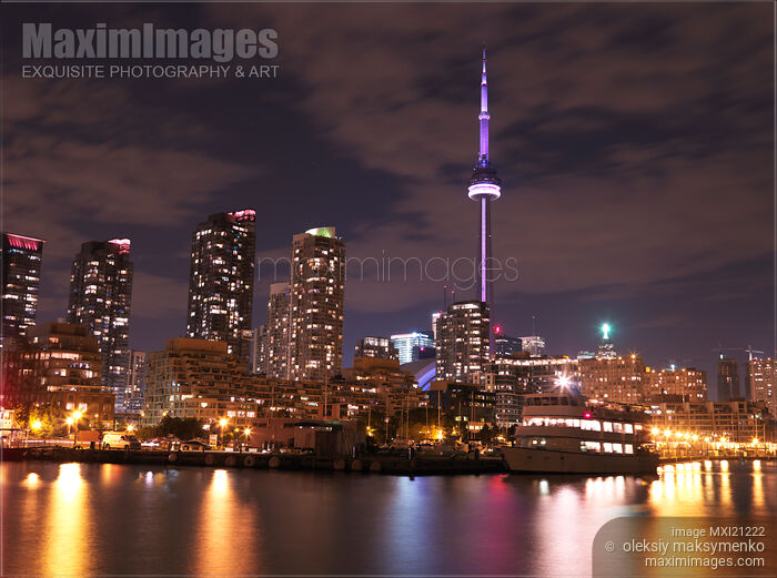 City of Toronto at Night Stock photo of City of Toronto at Night Buy commercial use license at MaximImages