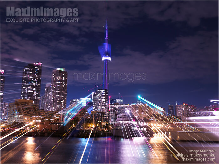 City of Toronto at Night Stock photo of City of Toronto at Night Buy commercial use license at MaximImages