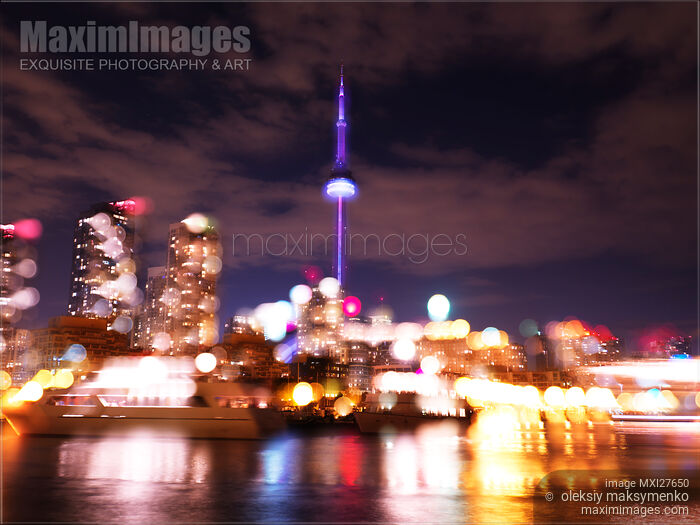 City of Toronto at Night Stock photo of City of Toronto at Night Buy commercial use license at MaximImages