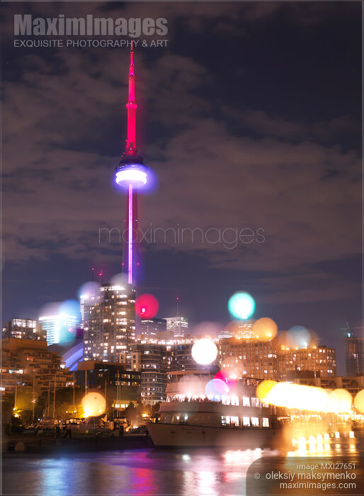 City of Toronto at Night Stock photo of City of Toronto at Night Buy commercial use license at MaximImages