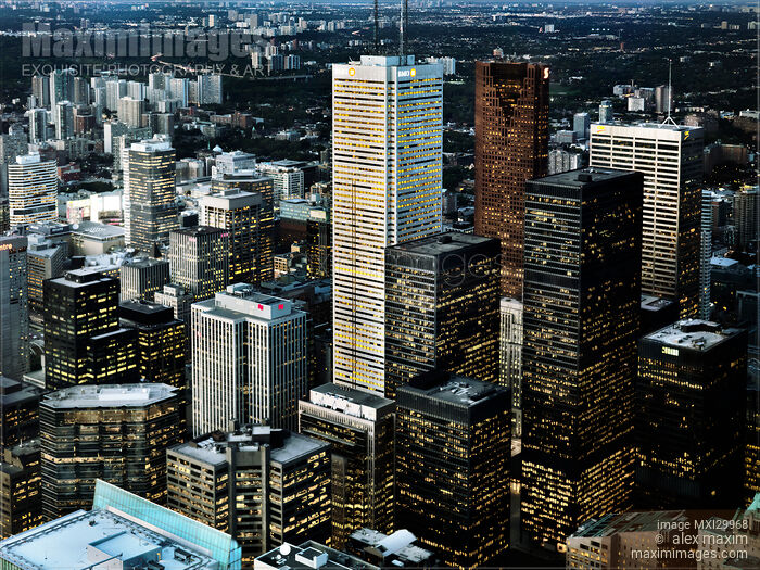 City of Toronto Downtown at Twilight Stock photo of City of Toronto Downtown at Twilight Buy commercial use license at MaximImages