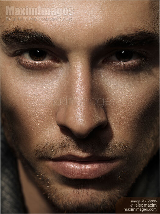 Closeup of a Man's Face Stock photo of Closeup of a Man's Face Buy commercial use license at MaximImages