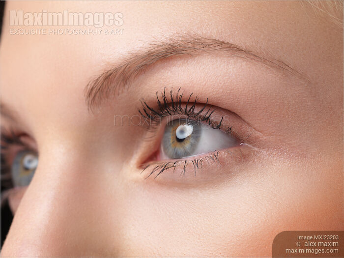 Stock photo of Closeup of a Woman's Eyes Buy commercial use license at MaximImages