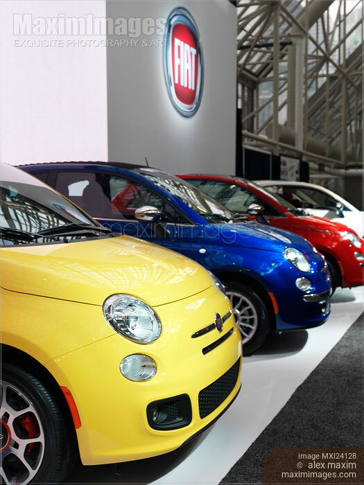 Stock photo of Colorful Fiat cars Buy commercial use license at MaximImages