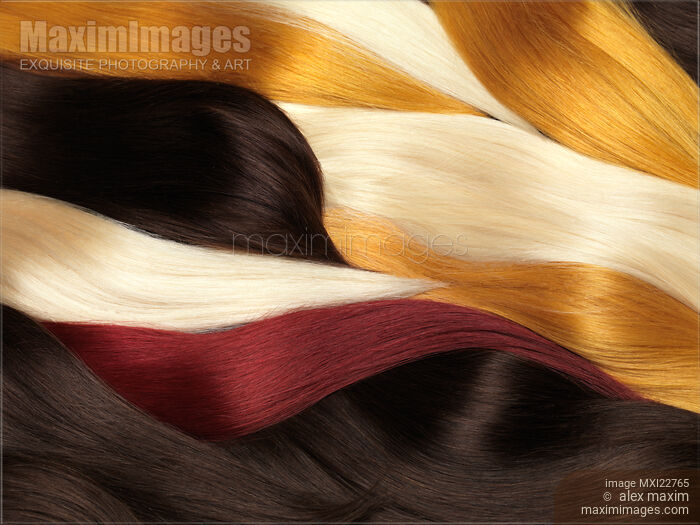 Stock photo of Colorful Hair Extensions Buy commercial use license at MaximImages