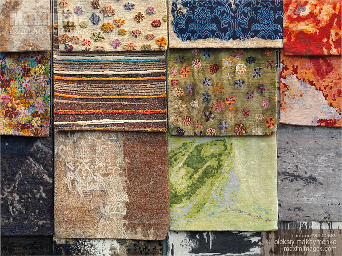 Stock photo of Colorful Rugs Buy commercial use license at MaximImages