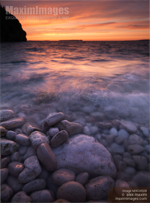 Stock photo of Colorful sunset scenery of Georgian Bay Buy commercial use license at MaximImages