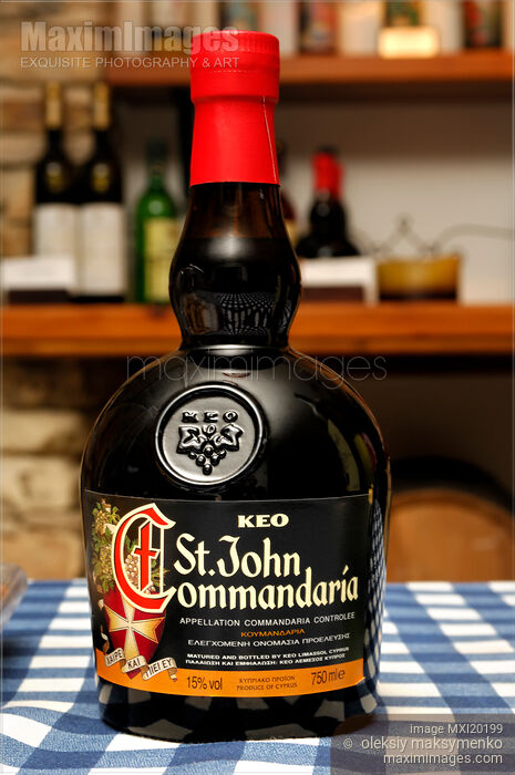 Stock photo of Commandaria Cyprus Wine in Bottle Buy commercial use license at MaximImages