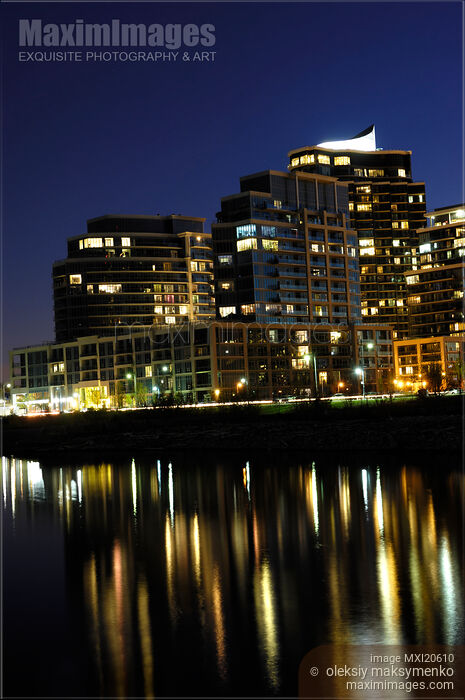Stock photo of Condo at Night Buy commercial use license at MaximImages
