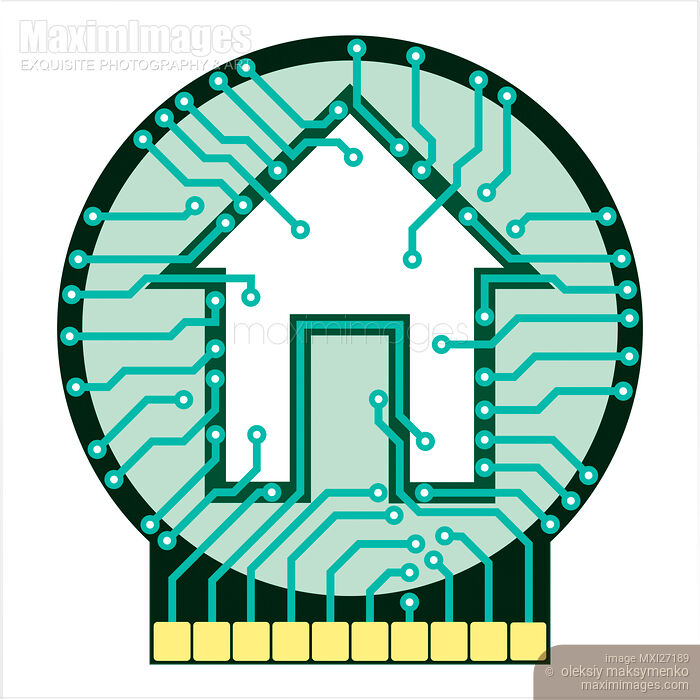 Stock image of Connected home conceptual symbol Buy commercial use license at MaximImages