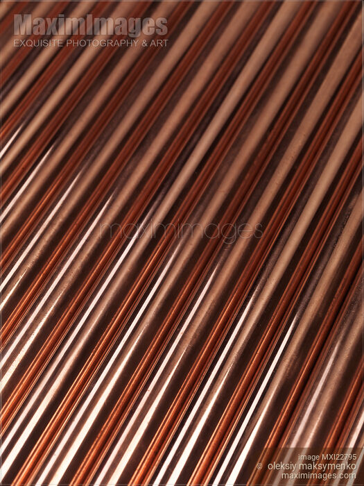 Stock photo of Copper Tubes Buy commercial use license at MaximImages
