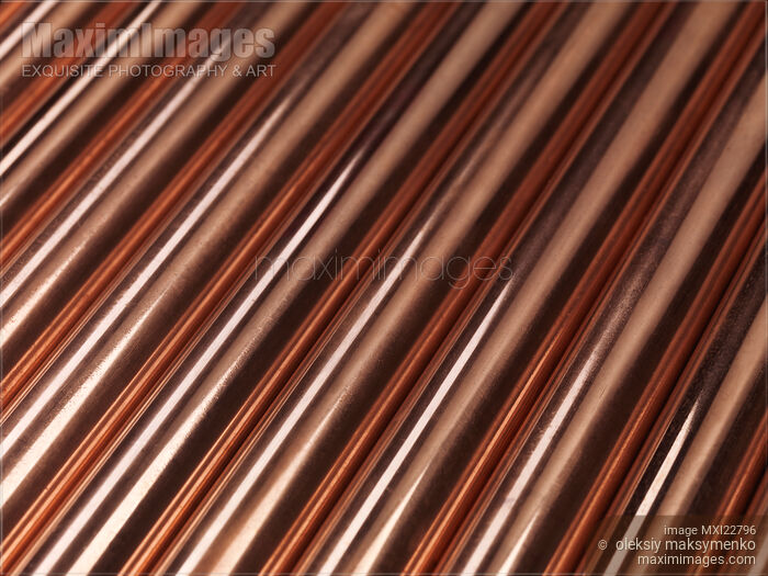 Stock photo of Copper Tubes Buy commercial use license at MaximImages