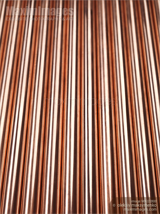 Stock photo of Copper Tubes Buy commercial use license at MaximImages