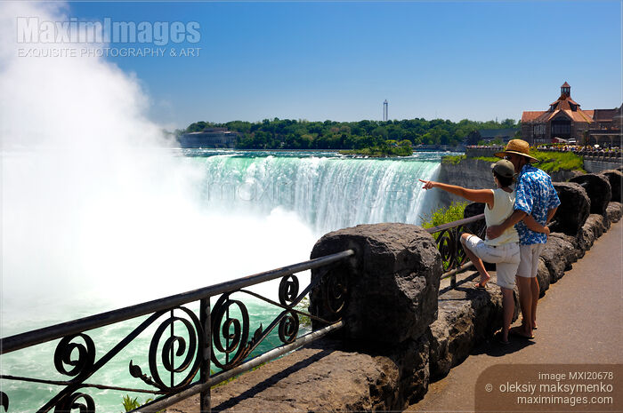 Couple at Niagara Falls Stock photo of Couple at Niagara Falls Buy commercial use license at MaximImages
