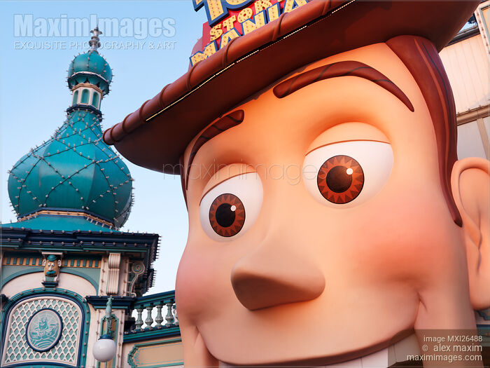Cowboy Woody Toy Story attraction in Disneysea Stock photo of Cowboy Woody Toy Story attraction in Disneysea Buy commercial use license at MaximImages