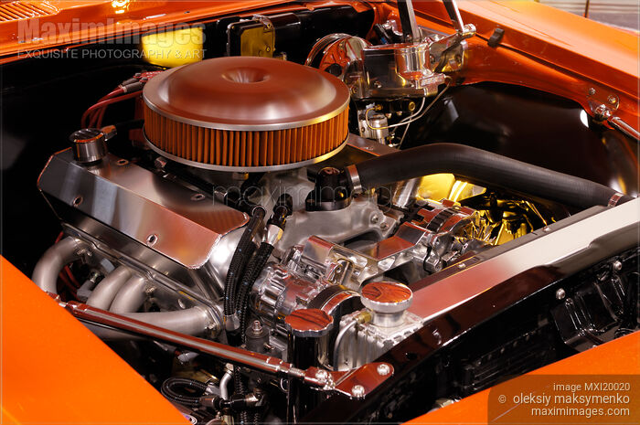 Stock photo of Custom Car Engine Buy commercial use license at MaximImages