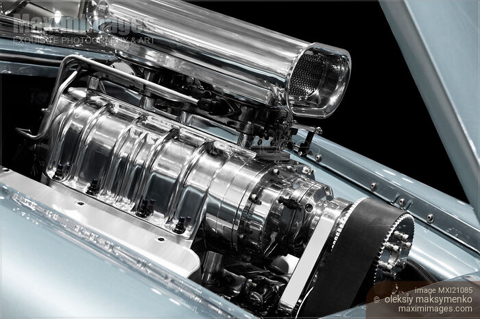 Stock photo of Custom Racing Car Engine Buy commercial use license at MaximImages