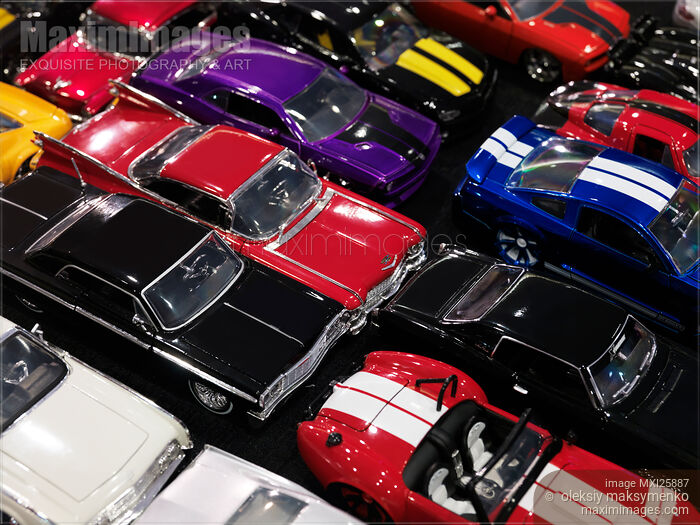 Stock photo of Die-cast toy car models Buy commercial use license at MaximImages