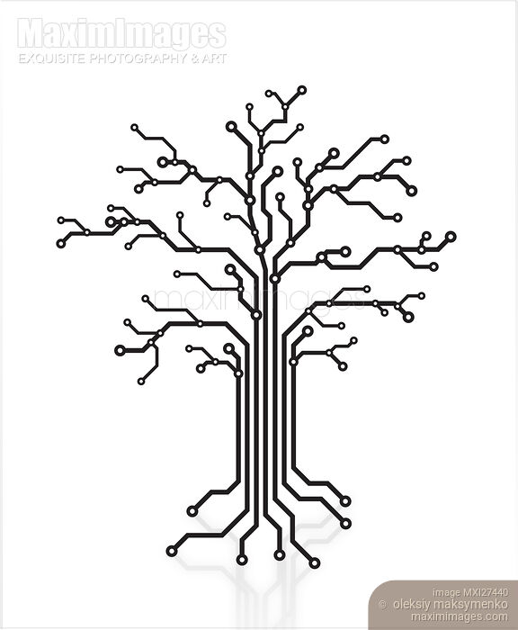 Digital tree circuits concept Stock image of Digital tree circuits concept Buy commercial use license at MaximImages
