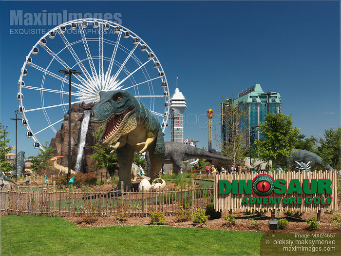 Stock photo of Dinosaur Adventure Golf at Niagara Falls Buy commercial use license at MaximImages