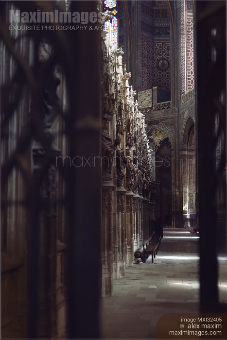 Stock photo of Door to the Chancel behind the rood screen of Albi French Catholic Cathedral Buy commercial use license at MaximImages