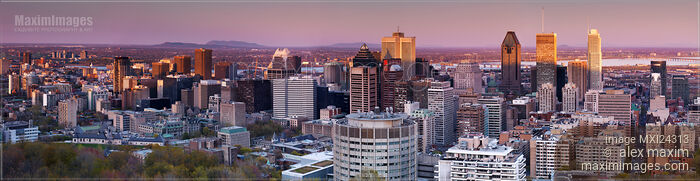 Downtown Montreal during sunset Stock photo of Downtown Montreal during sunset Buy commercial use license at MaximImages