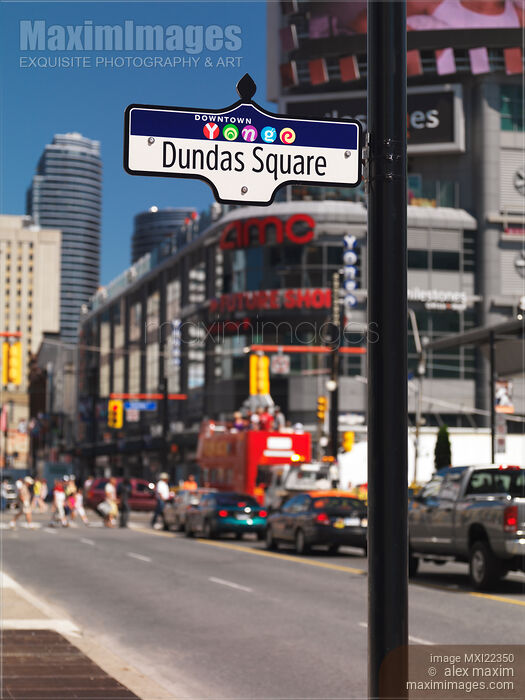 Downtown Toronto Dundas Square Stock photo of Downtown Toronto Dundas Square Buy commercial use license at MaximImages