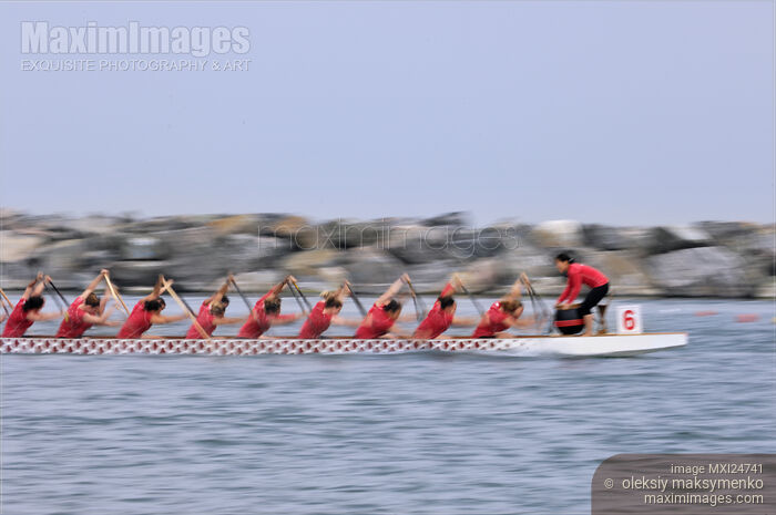 Stock photo of Dragonboat Racing Buy commercial use license at MaximImages