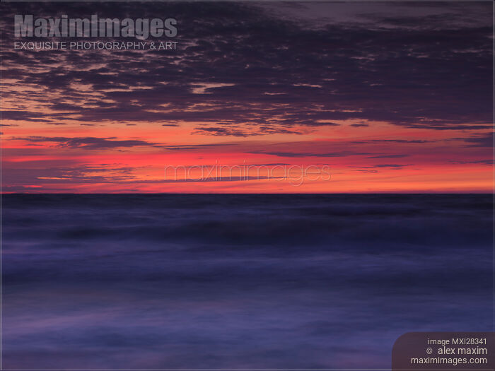 Stock photo of Dramatic abstract sunset scenery of lake Huron Buy commercial use license at MaximImages