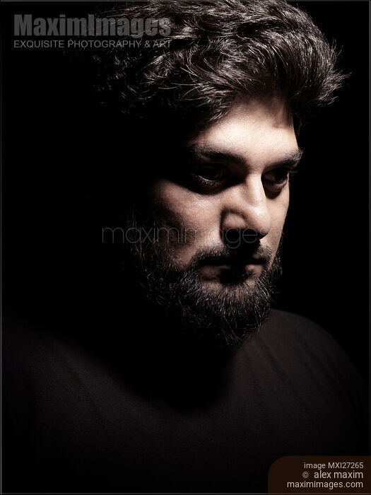 Stock photo of Dramatic expressive portrait of a middle eastern man Buy commercial use license at MaximImages