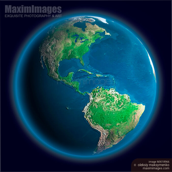 Earth Globe Americas Stock image of Earth Globe Americas Buy commercial use license at MaximImages