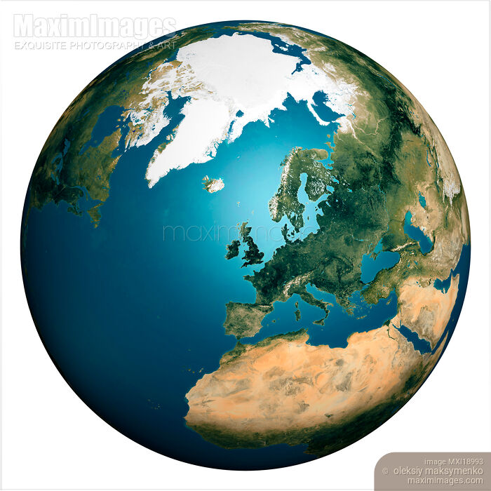 Earth Globe UK and Arctic Stock image of Earth Globe UK and Arctic Buy commercial use license at MaximImages