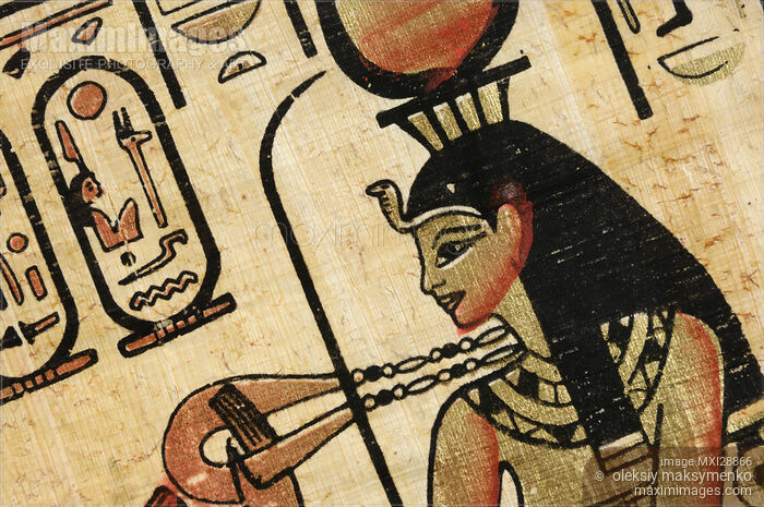 Stock photo of Egyptian artwork of Cleopatra Buy commercial use license at MaximImages
