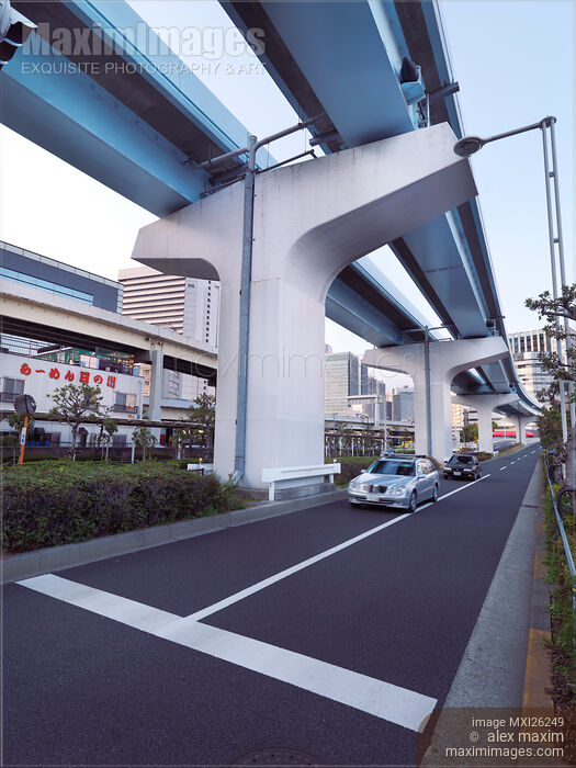 Elevated train line in Tokyo Stock photo of Elevated train line in Tokyo Buy commercial use license at MaximImages