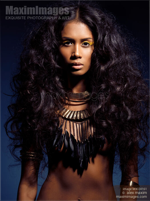 Ethnic beauty portrait of a young woman Stock photo of Ethnic beauty portrait of a young woman Buy commercial use license at MaximImages