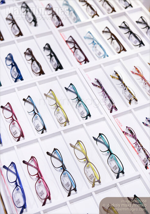 Eyeglasses with colorful frames Stock photo of Eyeglasses with colorful frames Buy commercial use license at MaximImages