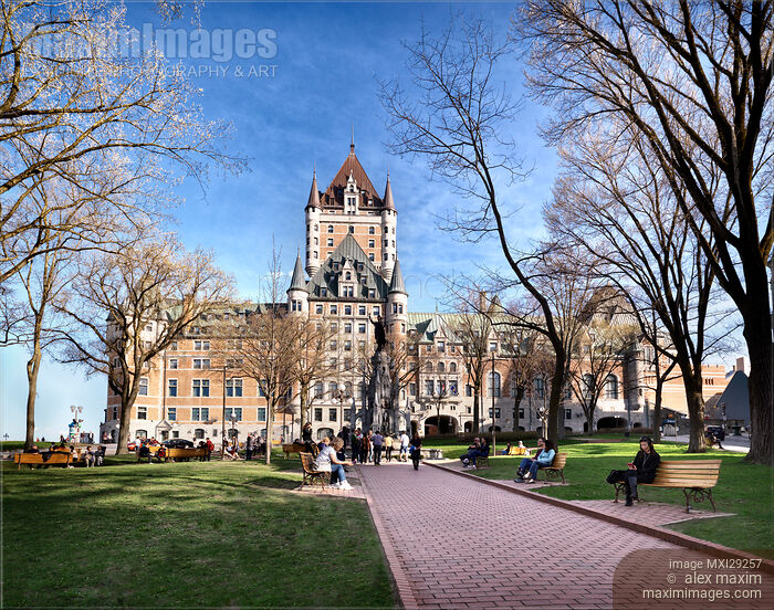 Stock photo of Fairmont Le Chateau Frontenac in Quebec city Canada Buy commercial use license at MaximImages